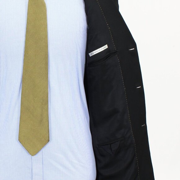 Jones New York 40L Black Solid 3-Button Sport Coat Blazer Jacket B781 - Picture 10 of 11